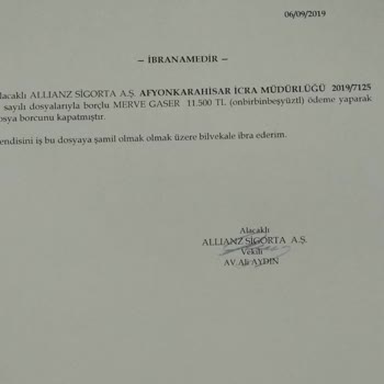 Allianz Sigorta Bilerek Dosyayı Kapatmıyor