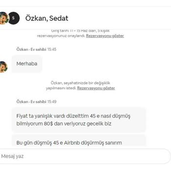 Airbnb Rezervasyon Yaptığım Evin Fiyat Farkı Çıkarılmasından İptali Ve İadesi