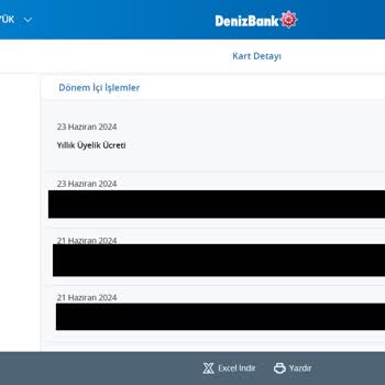 Denizbank Yıllık Üyelik Ücreti İadesi Talebidir.