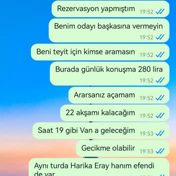 Van Şişli Öğretmenevi Rezervasyon Yapmak / İptal Ettirmek Zulüm