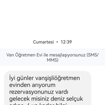 Van Şişli Öğretmenevi Rezervasyon Yapmak / İptal Ettirmek Zulüm