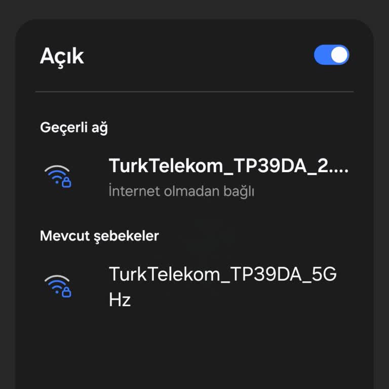 Samsung İnternet Olmadan Bağlı Uyarısı Samsung A54