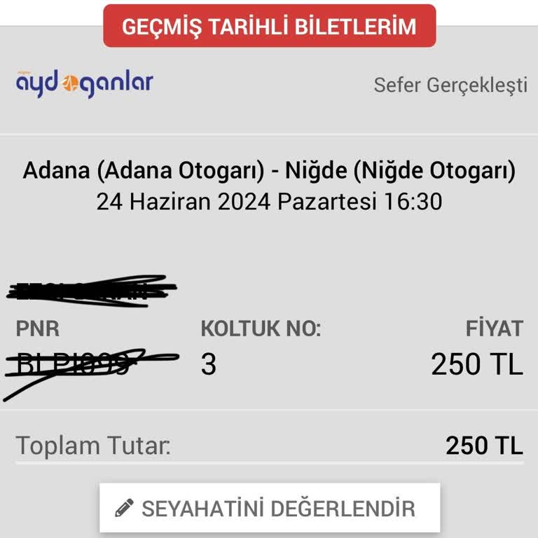 Niğde Aydoğanlar Adana Acentasından Ve Çalışanlarından Şikayetçiyim