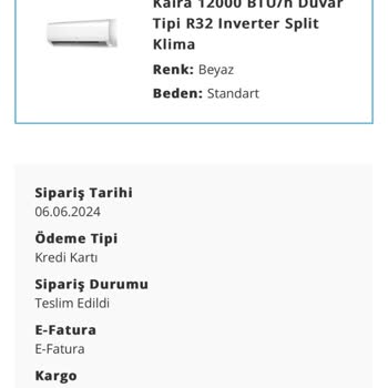 Kaira Klima Kaira -klima Sipariş Gecikmesi!