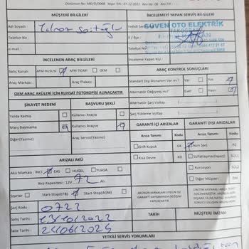 İnci Akü Garantili Akümüz Garantiye Girmiyor Diyor.