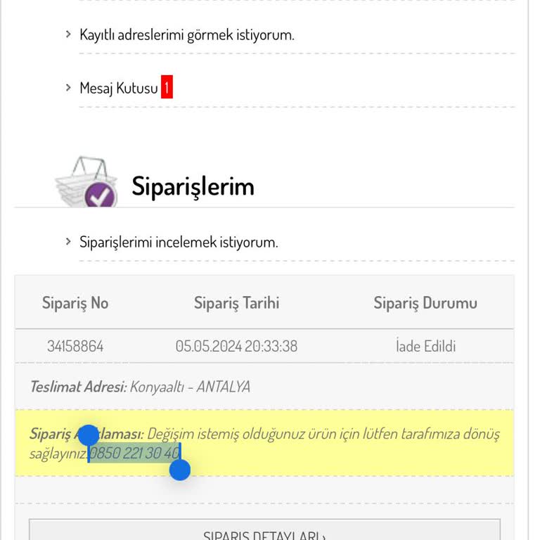 Sefamerve İade Ücreti Gecikmesi Şikayeti