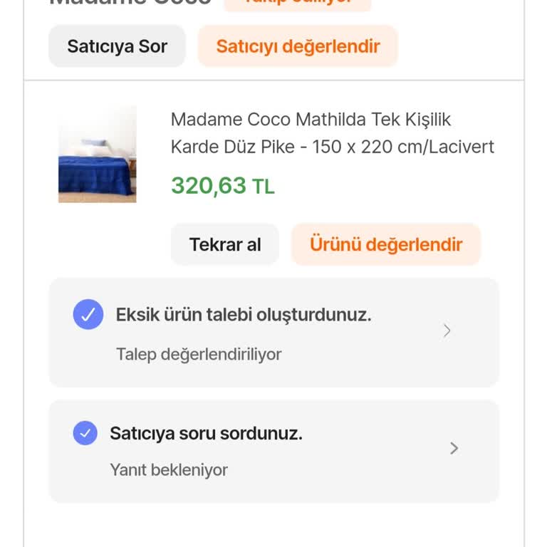 Hepsiburada Madame Coco Eksik Gelen Sipariş