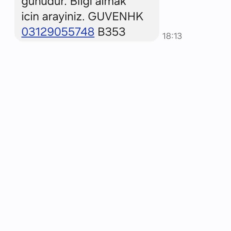 Güven Hukuk (Sms) Güven Hk (SMS) Tarafından Gelen Yanıltıcı İçerikli Mesaj!
