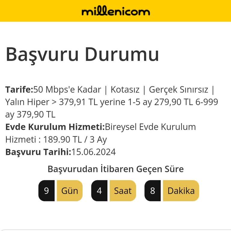 Millenicom Kurulum Yok, İletişim Yok