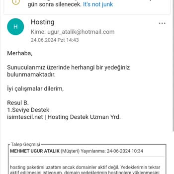 isimtescil.net Hosting Süresi Uzatılınca Yedekler Neden Silindi?