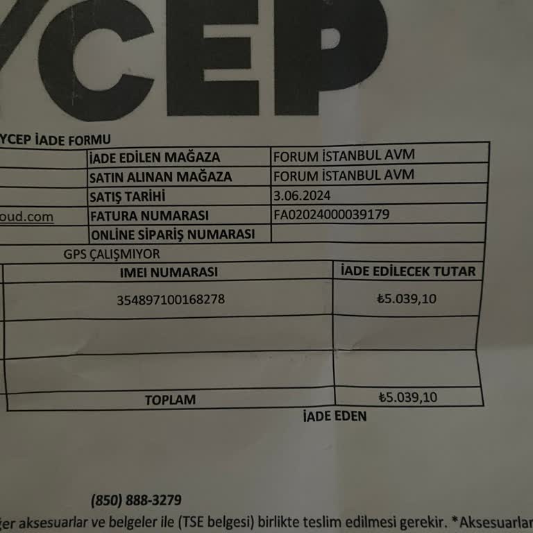 EasyCep Param İade Olmuyor