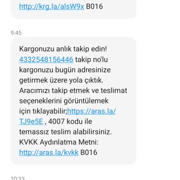 Aras Kargo Ürünümü Bana Teslim Etmediler