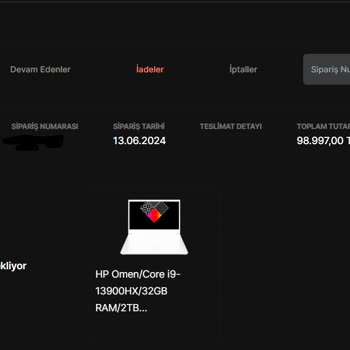Media Markt Bilgisayar Sipariş Başarısızlığı
