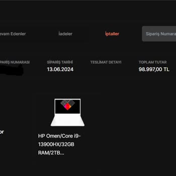 Media Markt Bilgisayar Sipariş Başarısızlığı