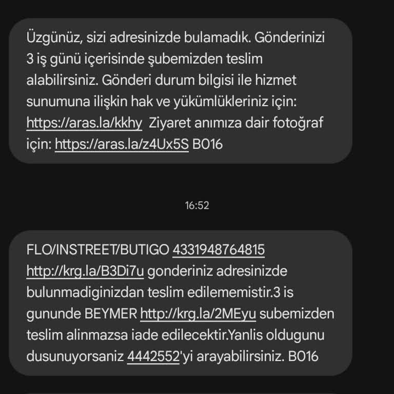 Aras Kargo Zile Basmadan Aramadan İade