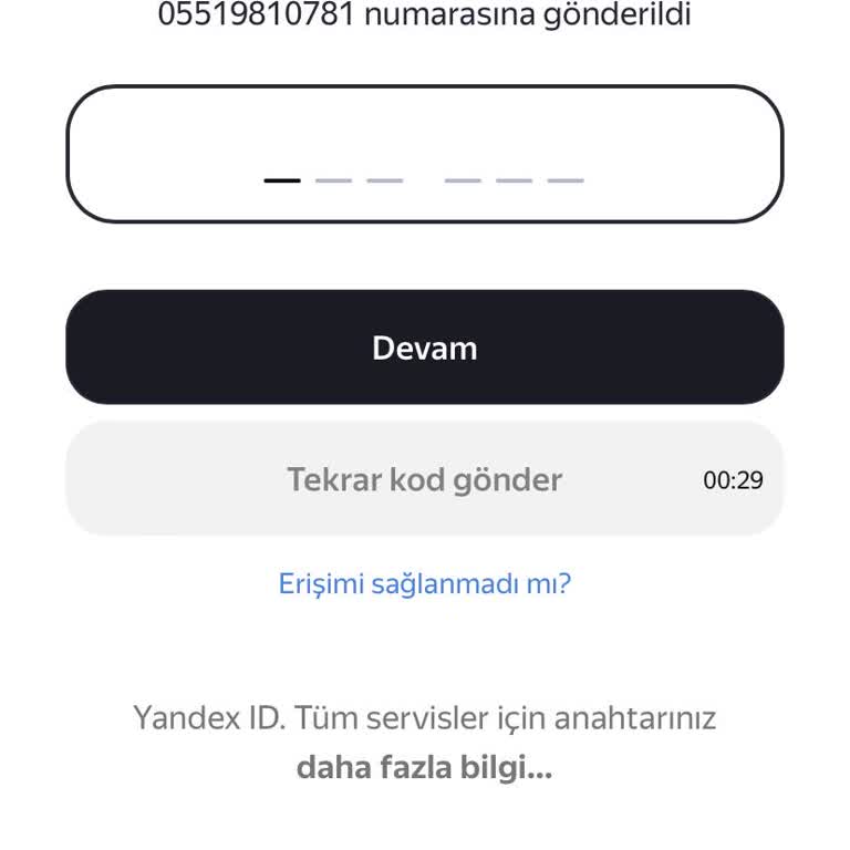Yandex Giriş Yapamıyorum Telefon Numarası Eski Olduğu İçin