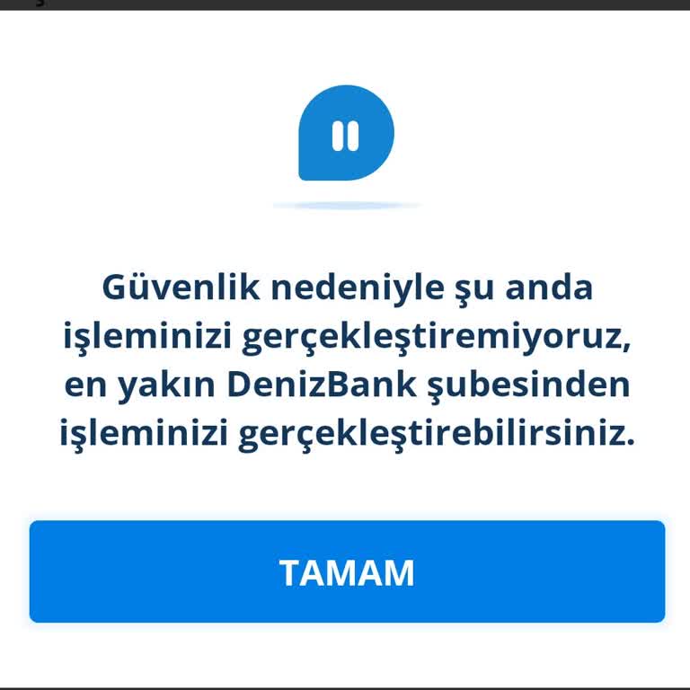 Denizbank Havale Veya Etf Yapamıyorum.