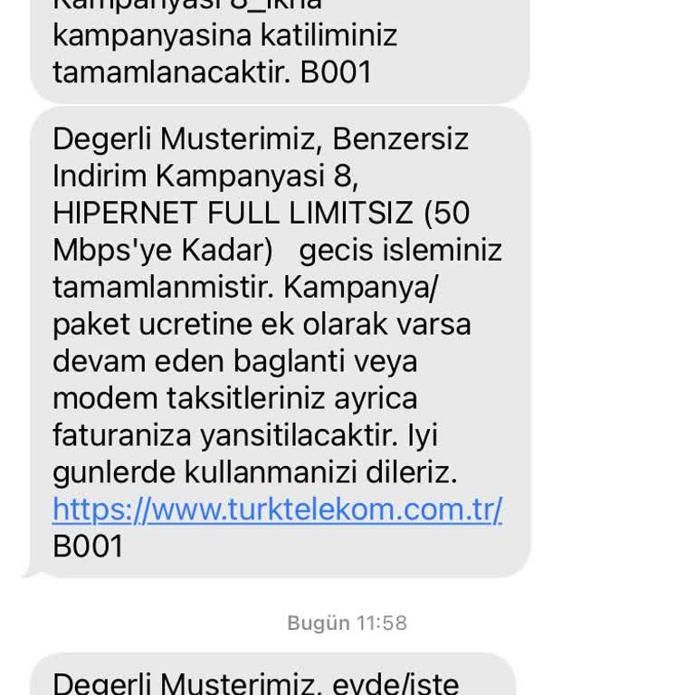 Türk Telekom Taahhüt Süresini Dikkate Almaksızın Zamlı Paket Dayatıyor