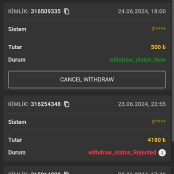 Betrar Kazancımı Sildi Ödeme Yapmadı
