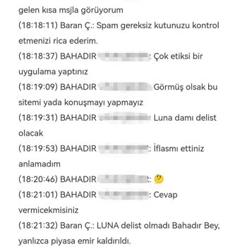 BTCTURK Pro "lunc" Habersiz Onaysız Delist Edilmesi