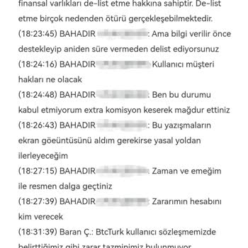 BTCTURK Pro "lunc" Habersiz Onaysız Delist Edilmesi
