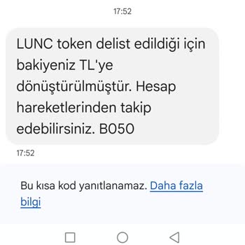 BTCTURK Pro "lunc" Habersiz Onaysız Delist Edilmesi