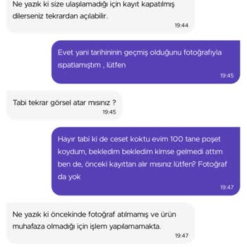 Getir Tarihi Geçmiş Ürün Hakkında Şikayet Kabul Etmiyor
