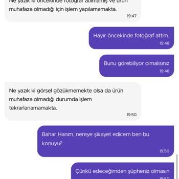 Getir Tarihi Geçmiş Ürün Hakkında Şikayet Kabul Etmiyor