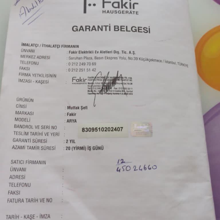 Fakir Aria Hamur Yoğurma Makinesi