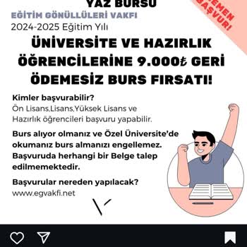 Eğitim Gönüllüleri Vakfı Sahte Burs İlanı