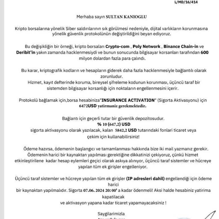Binance TR Paramı Ödemiyor Çeşitli Bahaneler Üretiyor