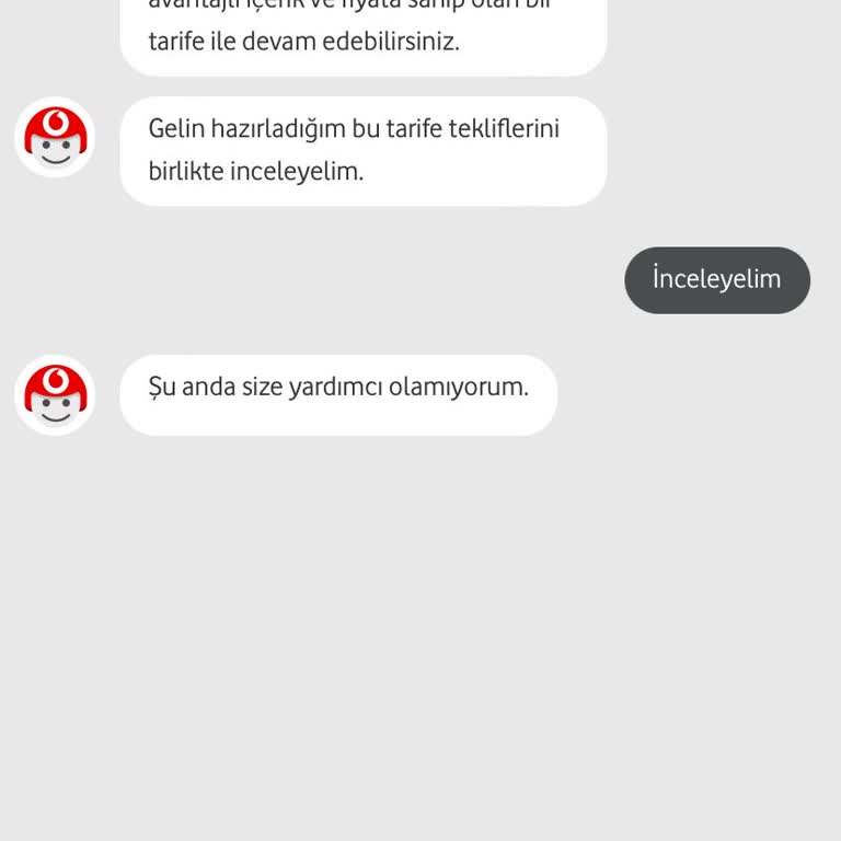 Vodafone Geçemediğim Faturalı Tarife