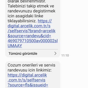 Arçelik Servis Sorunu Yaşıyorum. Hala Dönüş Bekliyorum