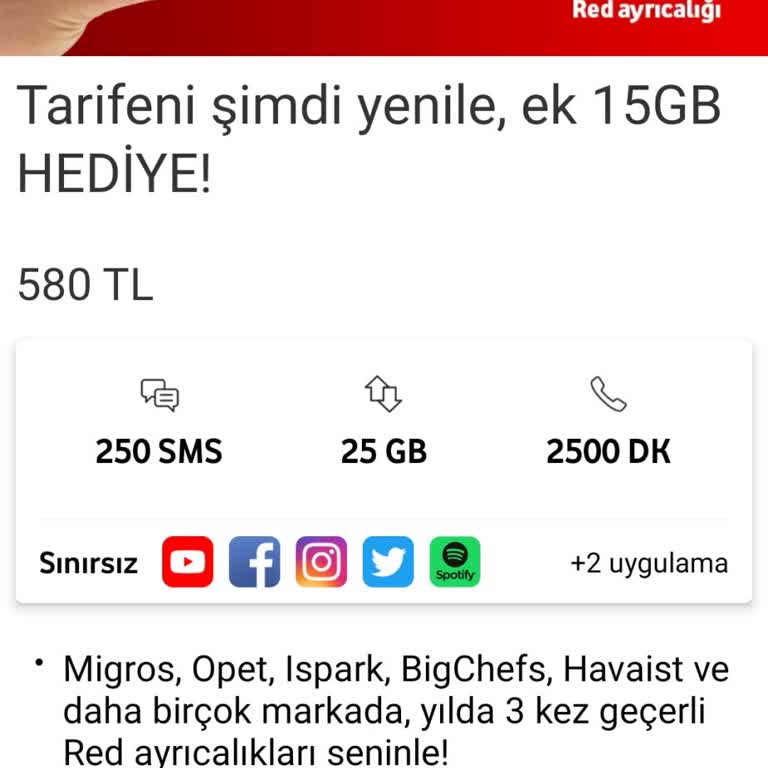 Vodafone Faturalı Paketlerin Fahiş Fiyat Olması