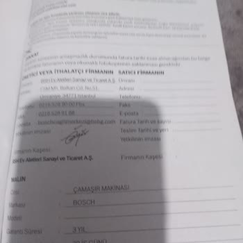 Bosch Çamaşır Makinesi Şikayet