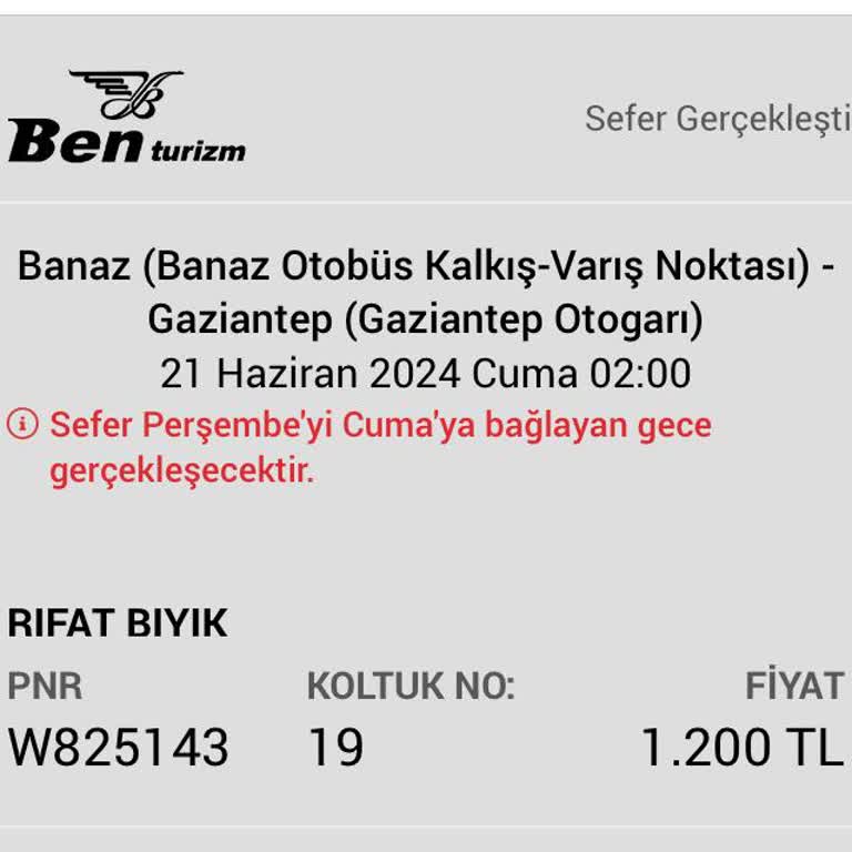Obilet - Ben Turizm Otobüs Firması Yolcuyu Almayı Unuttu