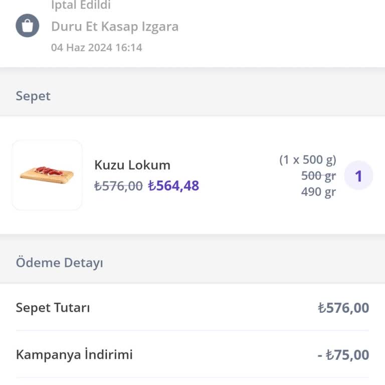 Getir Paramı İade Etmiyor