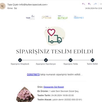 Taze Çiçek (tazecicek.com) Teslim Edilmeyen Sipariş: Güven Kaybı!