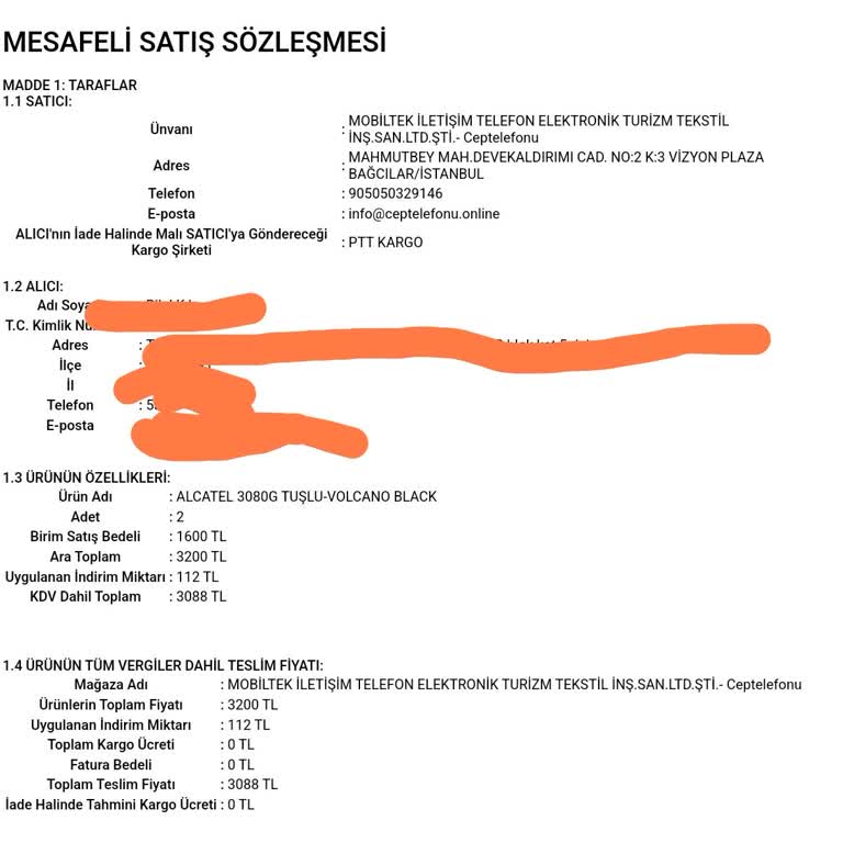 Mobiltek Grup Mobiltek İletişimin Kusurlu Veya Arızalı Ürün Satması