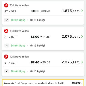 THY Kontrol Ettikçe Fiyat Yükseltiyor