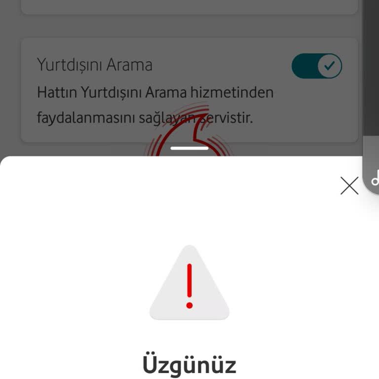 Vodafone Hattımı Yurt Dışı Kullanıma Açamıyorum