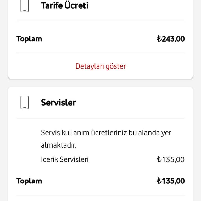 Vodafone Mobil Ödeme Servisi Kapalıyken Faturaya Eklenen Ücret