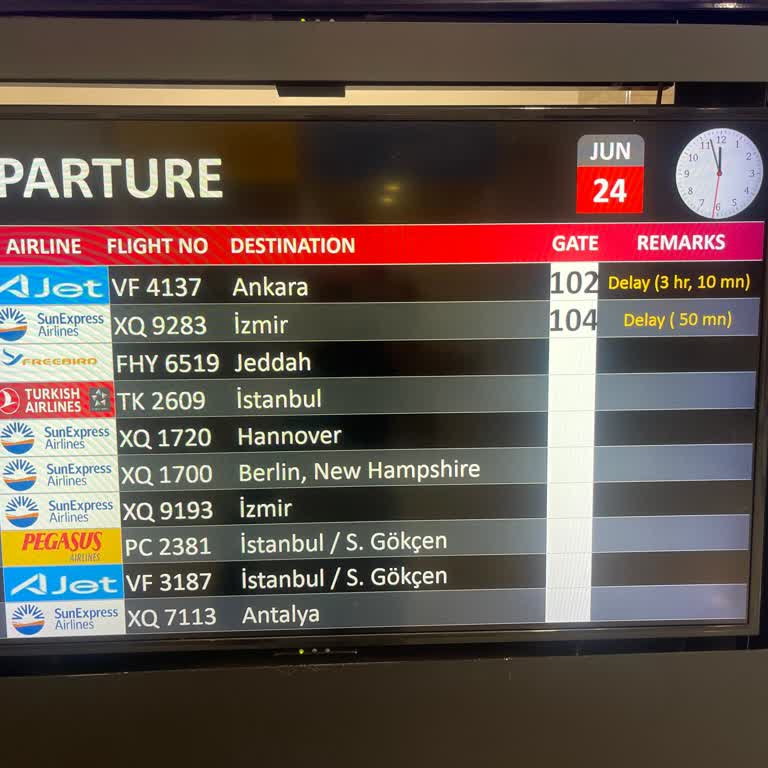 Ajet Uçuşları Hep Rötarlı