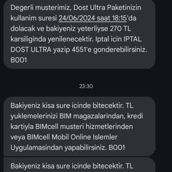 Bimcell Paketim Otomatik Yüklenmedi Hesabıma Yüklediğim Bakiye Silindi