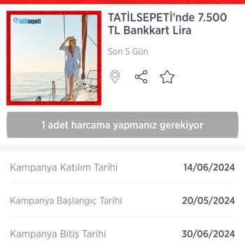 Ziraat Bankası Bankkart Lira / Tatil Sepeti