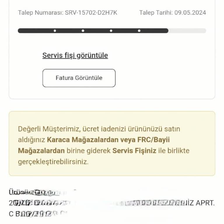Karaca Züccaciye Para İadem Yapılmadı