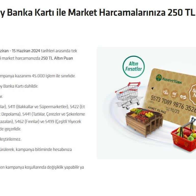 Kuveyt Türk Sağlam Banka Kart Troy Market Kampanyası Eksik Tutar Yattı