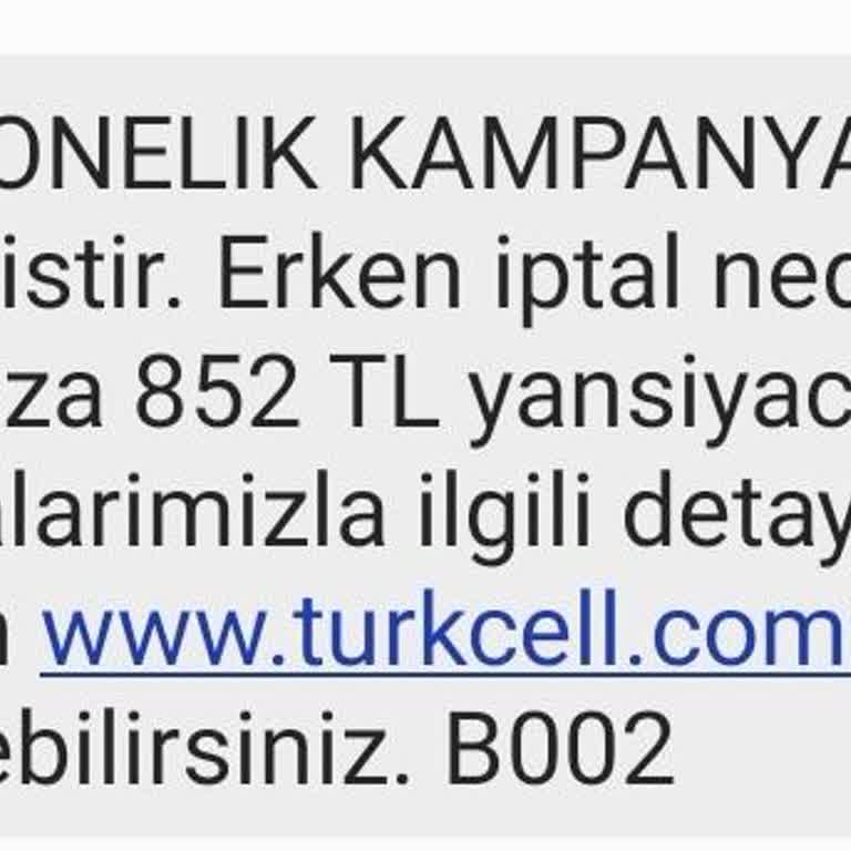 Turkcell Erken İptal Etme Ve Faturaya İtiraz