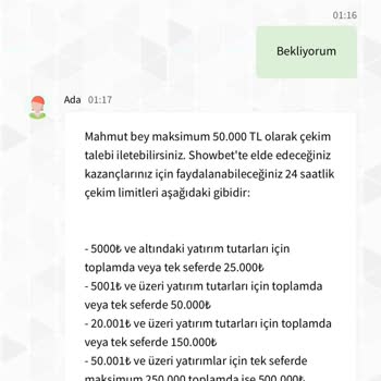 Showbet Bet Sitesinde Ödeme Sorunu Ve Gecikmeler