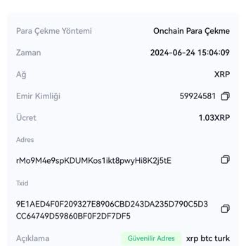 BTCTURK Xpr Para Yatırma İşlemi